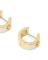 Tory Burch Tory Birch Kira Double T Huggie Hoop Earrings