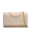 TORY BURCH TORY BURCH TORY BURCH BAG WOMAN CROSS-BODY BAG BEIGE SIZE - LEATHER
