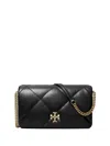 Tory Burch Kira Black Leather Crossbody Wallet
