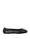Tory Burch Claire Leather Ballet Flats In Black
