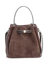 Tory Burch Romy Bucket Bag In Suede In Brown