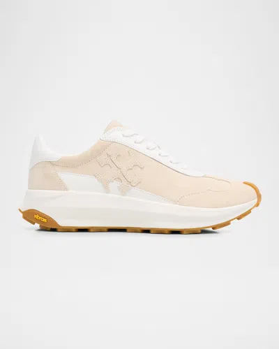 TORY BURCH TORY MIXED LEATHER TRAINERS