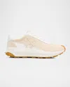 Tory Burch Tory Mixed Leather Trainers In White