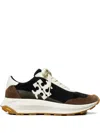 Tory Burch Suede Round Toe Sneakers With Vibram Sole In Black