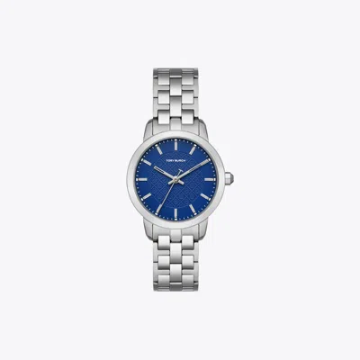 Tory Burch Tory Watch In Blue/silver