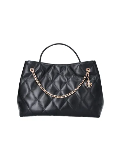 Tory Burch Tote Bag "fleming" In Black