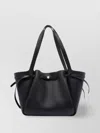 Tory Burch Tote Bag With Double Handles And Gold-tone Hardware In Black