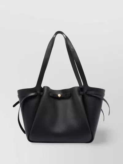 Tory Burch Tote Bag With Double Handles And Gold-tone Hardware In Black