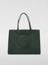Tory Burch Ella Logo Patch Tote Bag In Green
