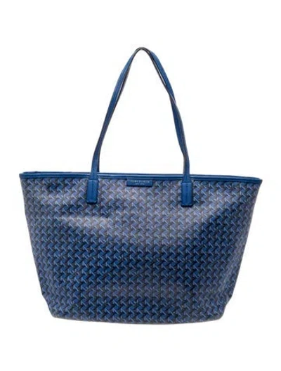 Pre-owned Tory Burch Tote In Blue