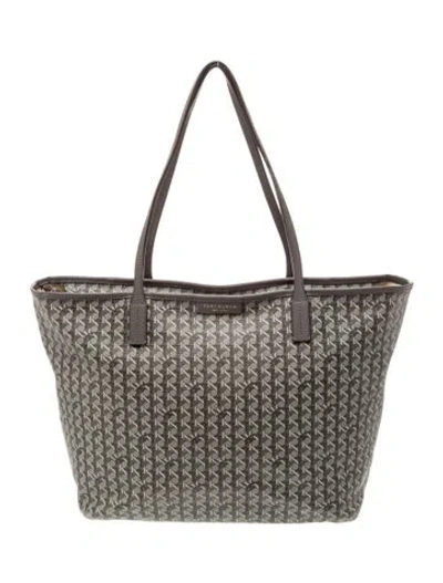 Pre-owned Tory Burch Tote In Gray