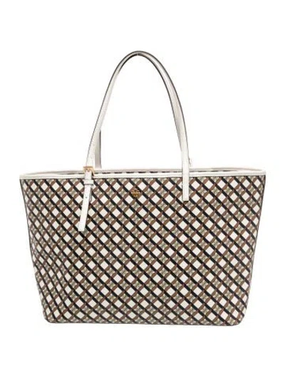 Pre-owned Tory Burch Tote In Grey