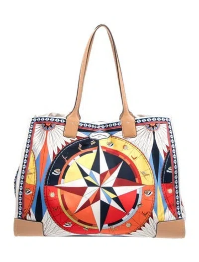 Pre-owned Tory Burch Tote In Neutral