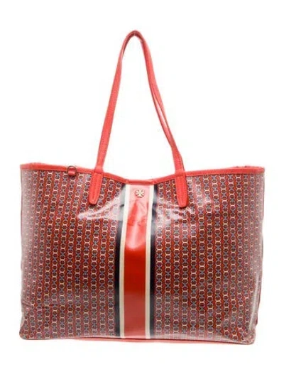 Pre-owned Tory Burch Tote In Red