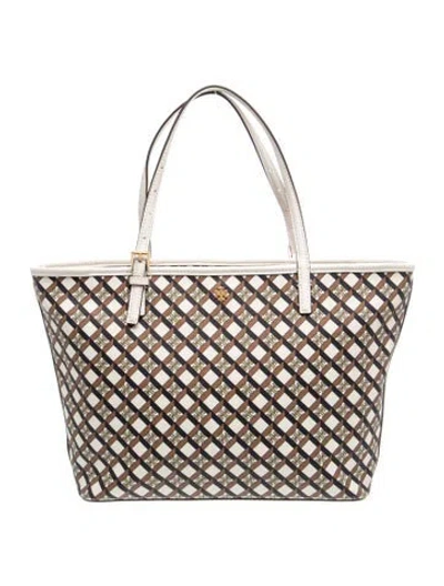 Pre-owned Tory Burch Tote In White