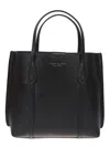 Tory Burch Perry Small Leather Tote Bag In Black