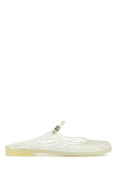 TORY BURCH TORY BURCH TRANSPARENT  RUBBER MELLOW SLIPPERS