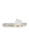 Tory Burch Transparent Sole Slides In White