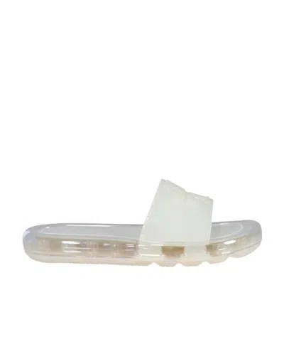 Tory Burch Transparent Sole Slides In White