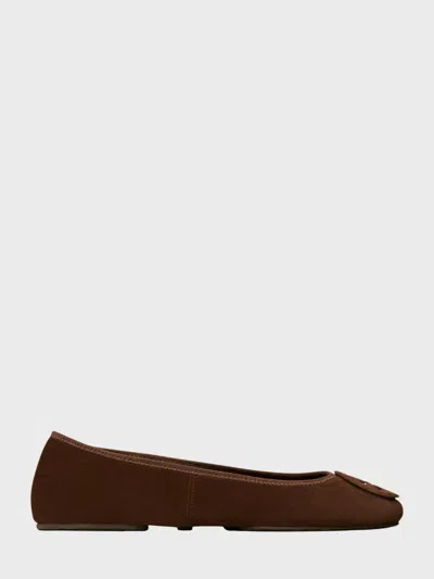 Tory Burch Travel Mini Ballet Flats In Dark Cocoa/dark Cocoa