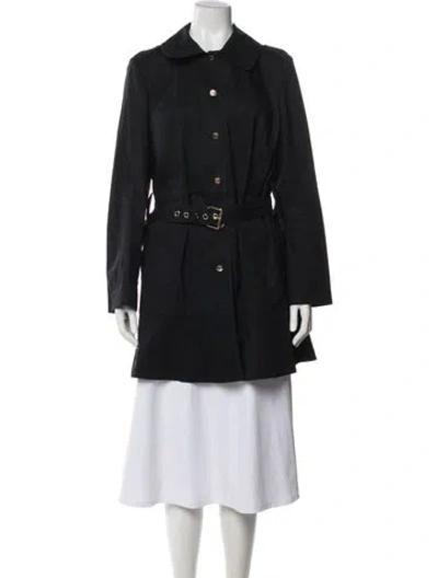 Pre-owned Tory Burch Trench Coat In Black