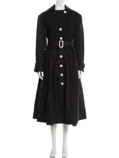 Pre-owned Tory Burch Trench Coat In Black