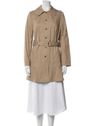 Pre-owned Tory Burch Trench Coat In Brown