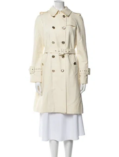 Pre-owned Tory Burch Trench Coat In Neutral