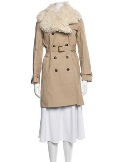Pre-owned Tory Burch Trench Coat In Neutrals