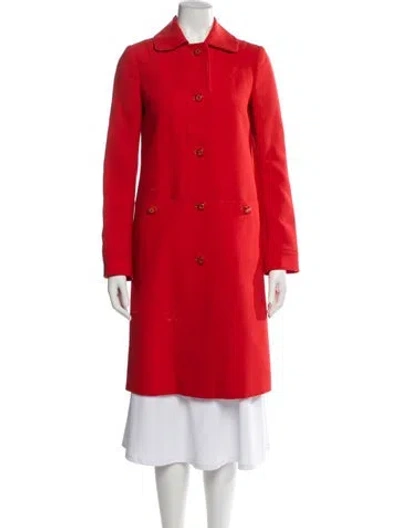 Pre-owned Tory Burch Trench Coat In Orange
