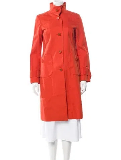 Pre-owned Tory Burch Trench Coat In Orange