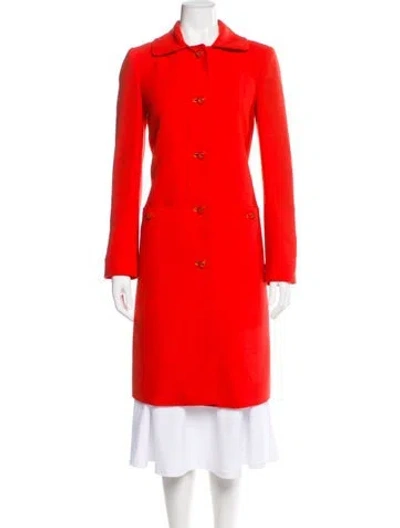 Pre-owned Tory Burch Trench Coat In Orange