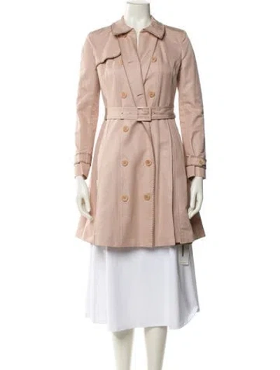 Pre-owned Tory Burch Trench Coat In Pink