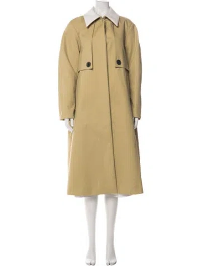 Pre-owned Tory Burch Trench Coat W/ Tags In Yellow
