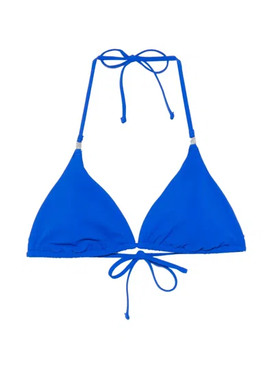 Tory Burch Triangle Bikini Top In Blue