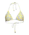 Tory Burch Triangle Floral Bikini In Multi