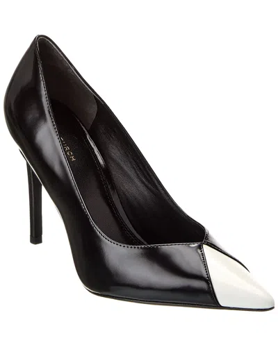 Tory Burch Triangle Leather Pump In Black