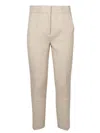 Tory Burch Phoebe Twill Trousers Ivory Trousers In Neutral