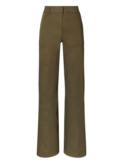 Tory Burch Pocket Trousers In Green