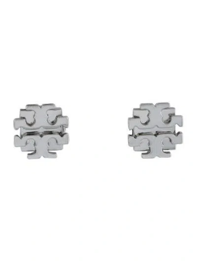 Pre-owned Tory Burch Tt Logo Stud Earrings In Multicolor