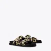 Tory Burch Sporty Slide Sandal With Twist Details Scarpe Basse Animalier In Animal Print