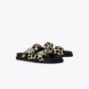 Tory Burch Turnlock Burch Slide In Animal Print