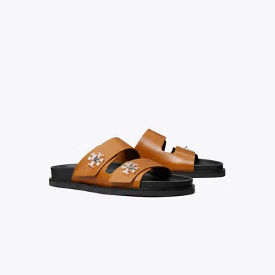Tory Burch Turnlock Burch Slide In Brown