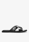 Tory Burch T Lock Cross Band Slide
