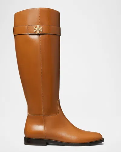 TORY BURCH TURNLOCK LEATHER KNEE-HIGH RIDING BOOTS