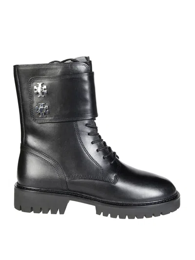 Tory Burch Turnlock Lug Boot In Nero