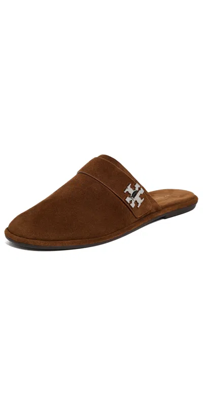 Tory Burch Turnlock Mules Cognac Brown