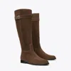 Tory Burch Turnlock Riding Boot In Brown