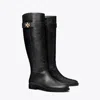 Tory Burch Turnlock Riding Boot, Wide In Black