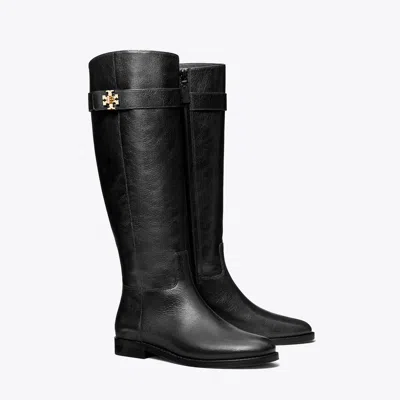 Tory Burch Turnlock Riding Boot, Wide In Black